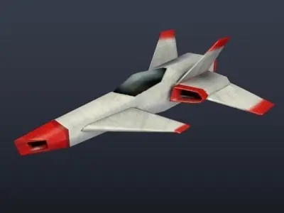 Lowpoly spaceship concept Low-poly 3D model
