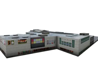 Mall Medan Fair - Department store indonesian Low-poly 3D model