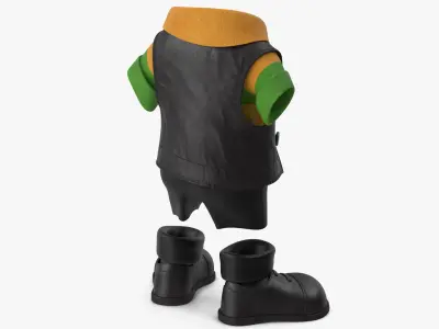  Cartoon Costume Black with a Short Sleeve Sweater 