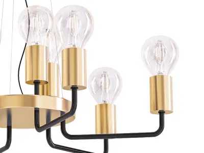 Loft Industrial Glossy Gold 3D model