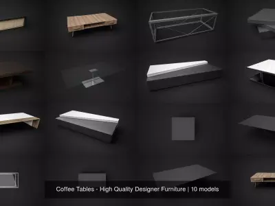 Coffee Tables - High Quality Designer Furniture 3D Model Pack