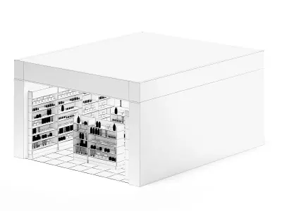 Cometics Store 3D Model 3D model