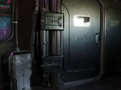 Cyberpunk Apartment Scene v10 3D model