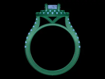 Iight Weight Engagement Ring 3D print model order