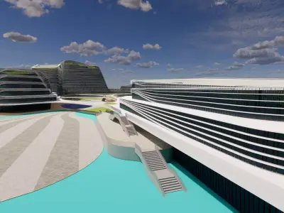 Modern City Block -A9 3D model