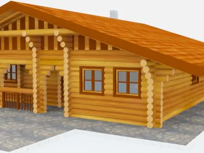Log Cabin 3D model