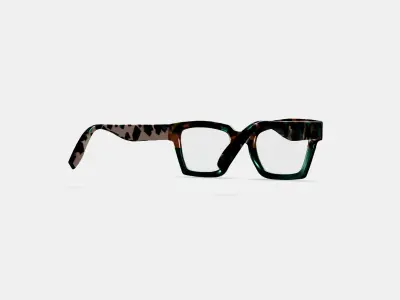 Sonia Eyeglasses in Aventurine Tortoise Fade 3D model