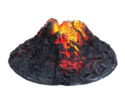 Lava Crater HD Low-poly 3D model