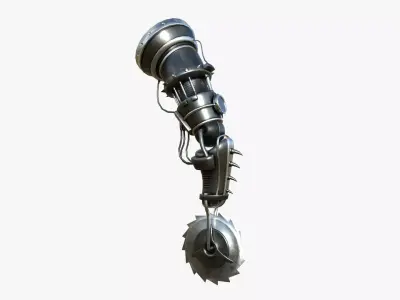 Robotic Arm A01 Dark Steel - Character Design SciFi Low-poly 3D model