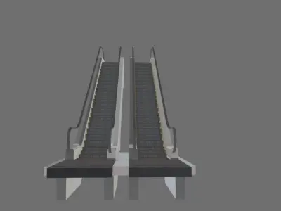 Animated Escalator 3D model