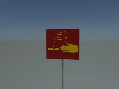 sign corrosive Free low-poly 3D model