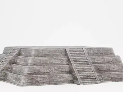 Mayan Pyramid V3 - Ancient Temple Architecture  3D model