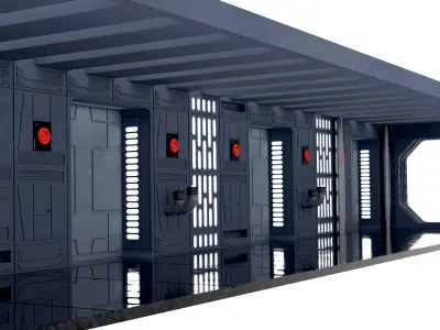 Set 7a - Death Star Hallway 1 1-6 scale Hottoys 3D print model