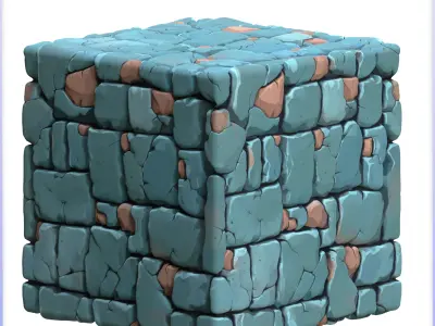 Stylized Stone Floor Seamless Texture Texture 10