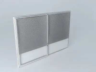 Window aluminum structure Free 3D model