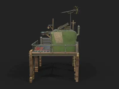Metal Shack Low-poly 3D model