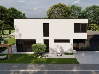 Garden Landscape 3D Model - SketchUp and Lumion Scene 3D model 3D model