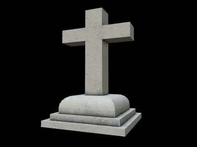MEMORIAL CEMETERY CROSS Free low-poly 3D model