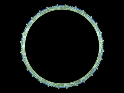 Yellow gold diamond Bangle-PBG-008 DIA 3D print model