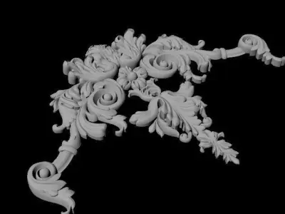 dekor gold ornate design 3D model