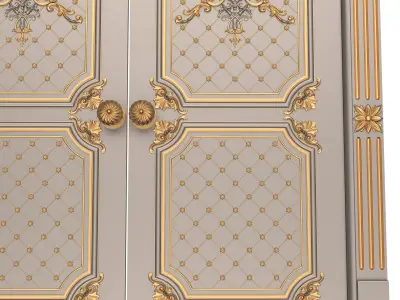 Carved Door Classic 05 Low-poly 3D model