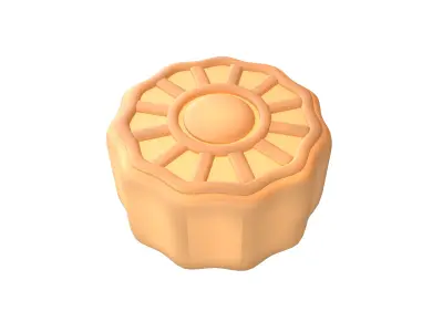 Moon Cake v2 004 Low-poly 3D model
