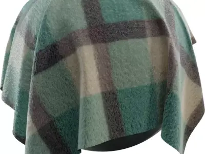 Fleece Plaid Blanket Fabric Texture PBR Texture