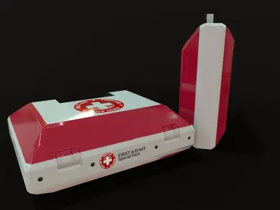 Sci-Fi First Aid Kit Medi Pack Low-poly 3D model