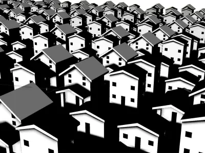 cardboard house SET  Low-poly 3D model