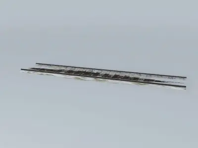 Eco Rail SnowTrack Straight Old Steam Days Free 3D model