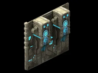 Heterogeneous - Grave - Wall 01 3D model