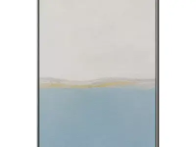 Set of 3 Abstract Paintings in Frames 3D model 86