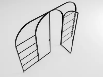 glass arch door 3D model