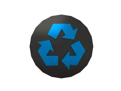 Recycle Symbols v4 010 Low-poly 3D model