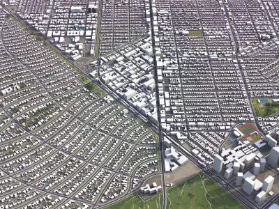 Beverley Hills - 3D City Model Low-poly 3D model