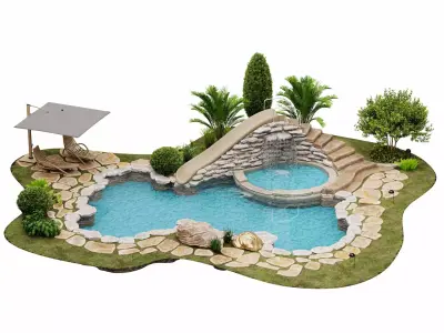 Swimming pool 3D model