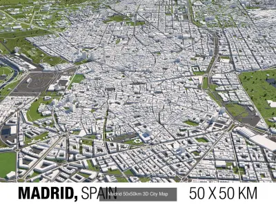 Spain 6 Cities Collection 3D Model Pack