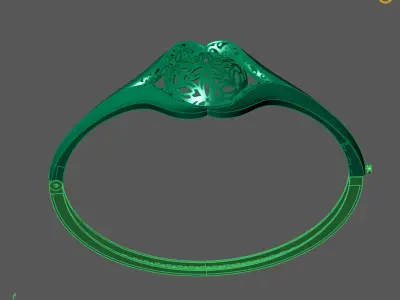 Womens Bracelets Bangles 3DM STL OBJ With Details  3D print model
