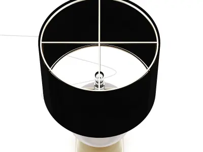 Desk Lamp with Black Shade 3D model