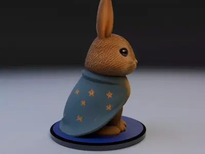star bunny 3D print model