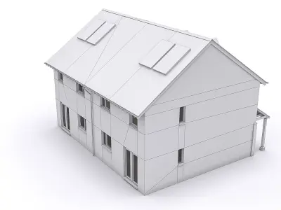 Townhouse 01 Low-poly 3D model purchase