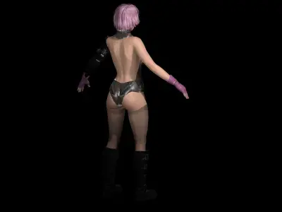 Cyberpunk Girl 2 Low-poly 3D model