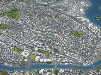  Bronx - New York Low-poly 3D model