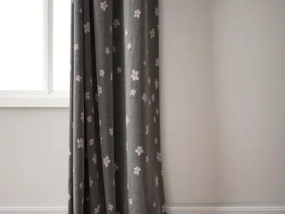 Curtain 117   Teddy bear 3D model