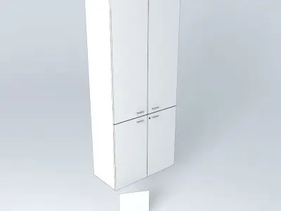PANELLED DOORS CABINET 900x450x2090mm Free 3D model