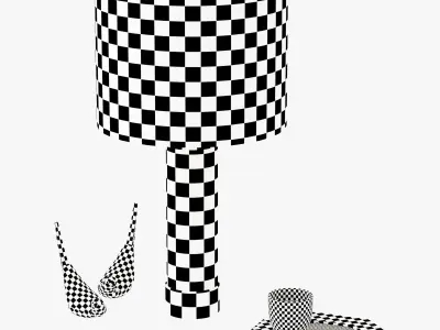 Acrylic Column Table Lamp 3D model