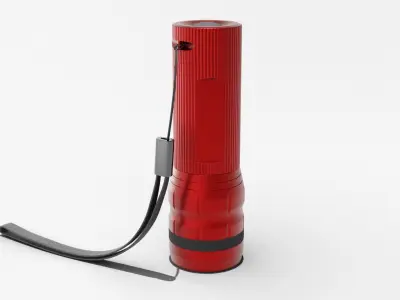 Flashlight Red 3D model