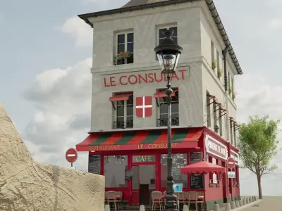 le consulat paris restaurant 3D model