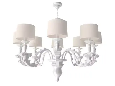 Chandelier A with five lamps 3D model