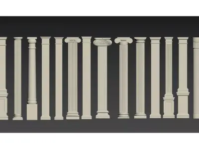  European-style Roman column 3D model